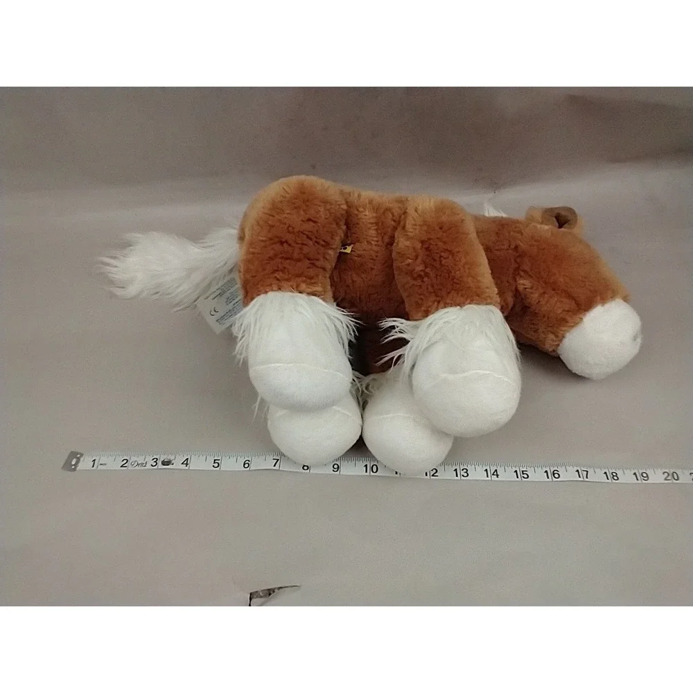 Build-A-Bear Workshop Pawsome Pony Clydesdale Horse Plush BAB Brown White